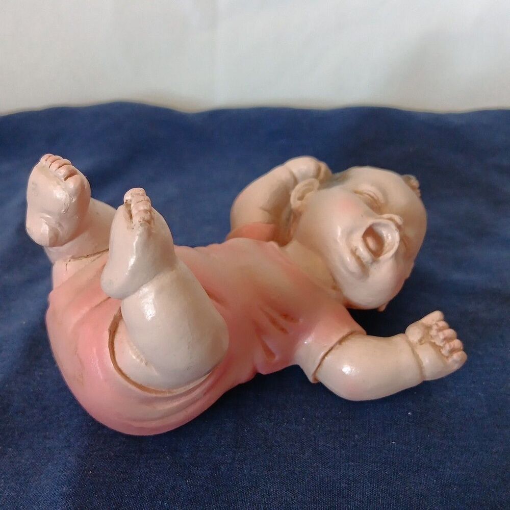 A.Lucchesi Collectible Figurine Crying Baby Porcelain Hand Painted Vintage